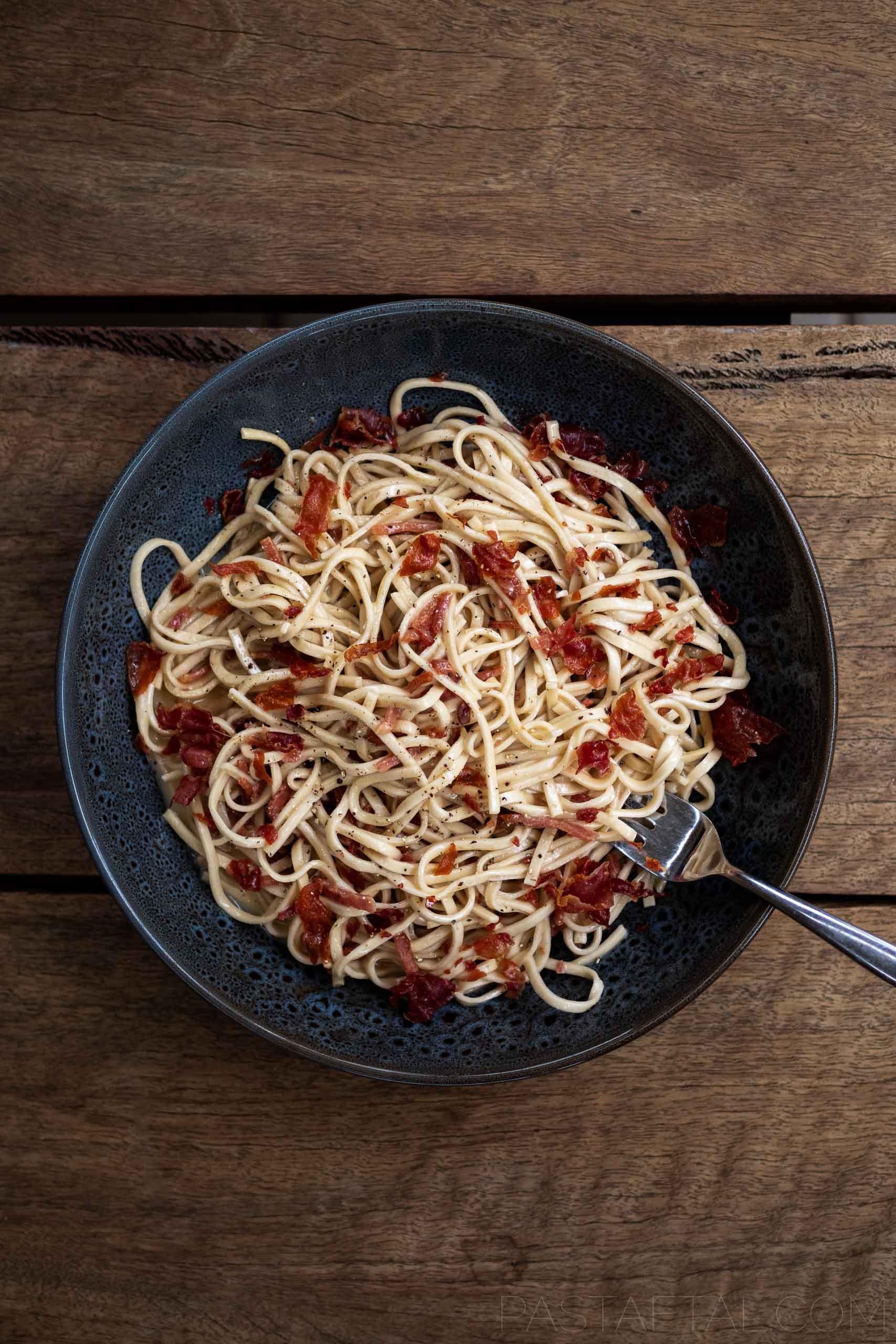 Smoked Rye Tonnarelli Carbonara - Pasta et Al